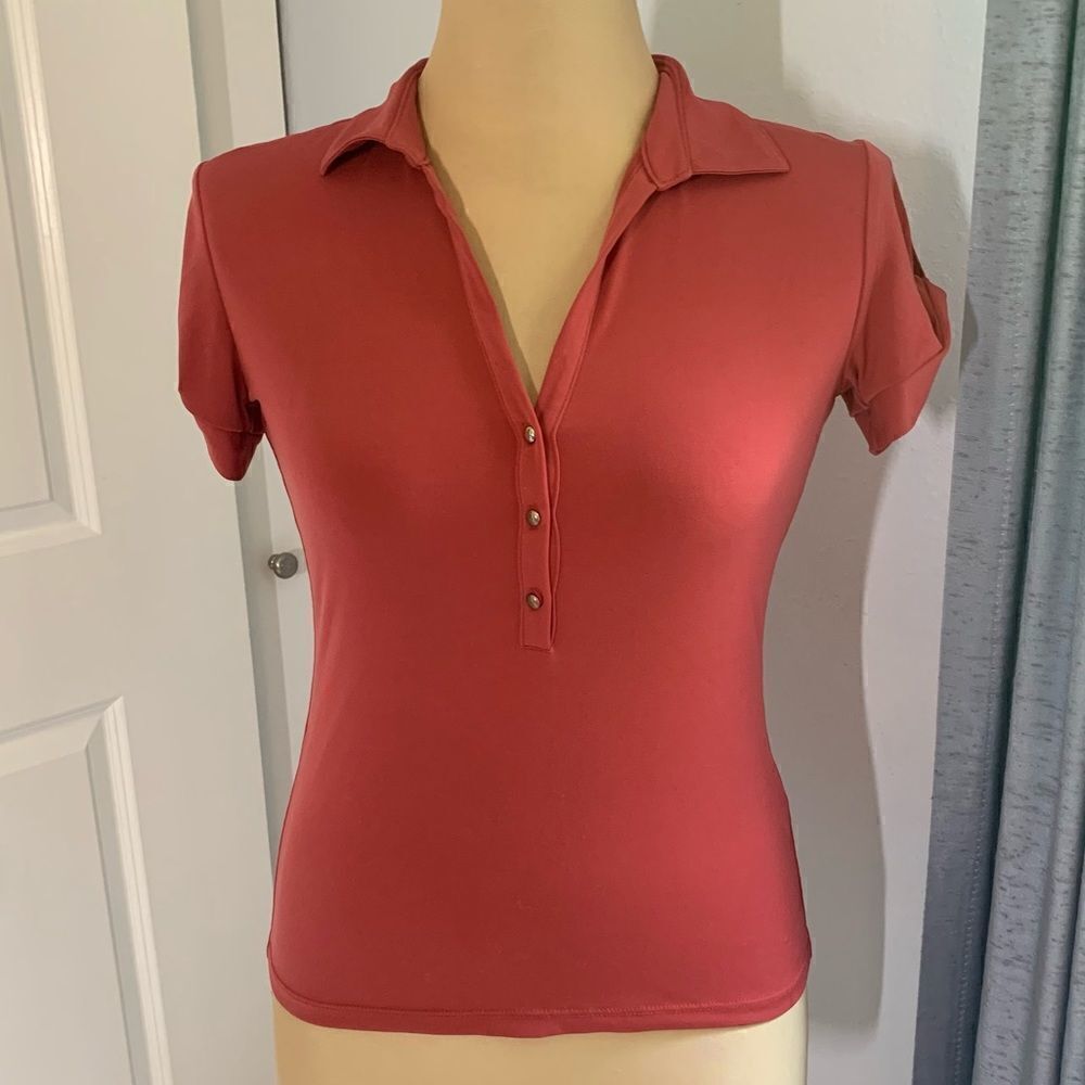 New York & Company Stretch Short Sleeve Top